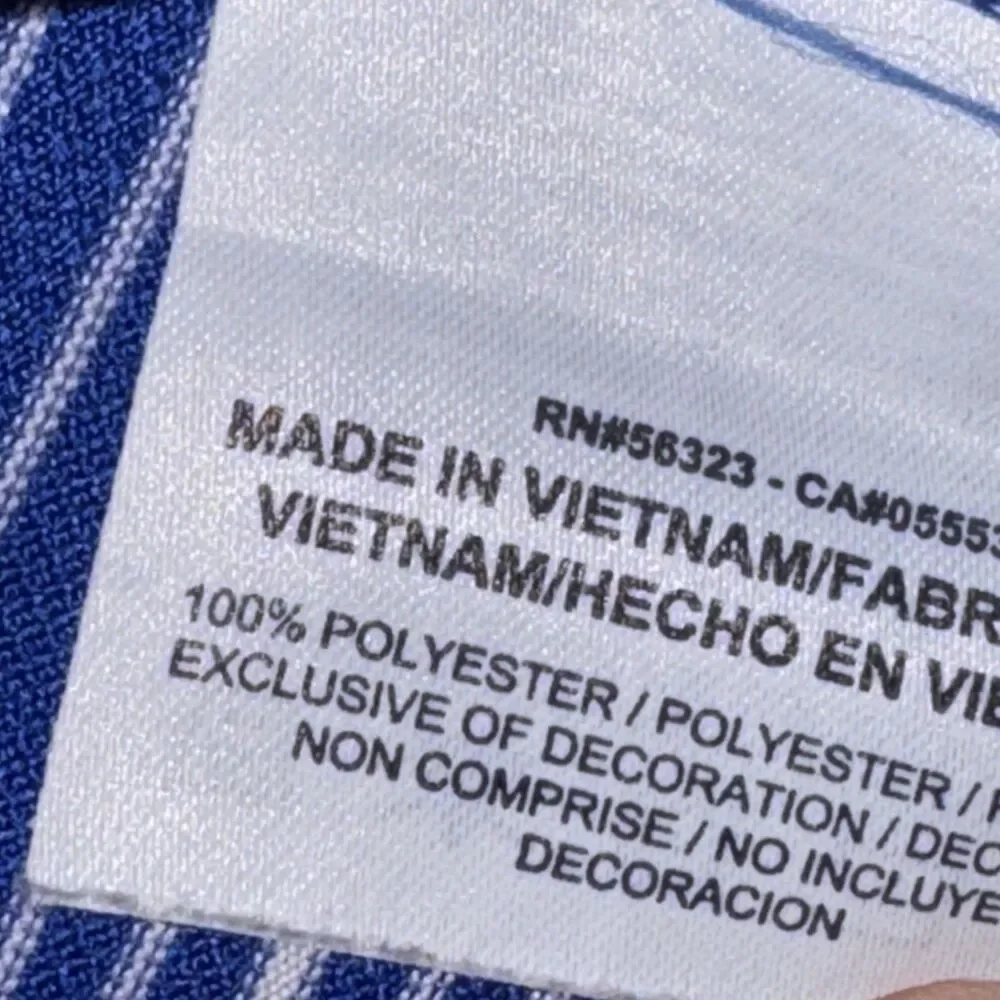 Nike Golf Dri-FIT Mens Polo Shirt XXL Blue/White Striped Short Sleeve Polyester